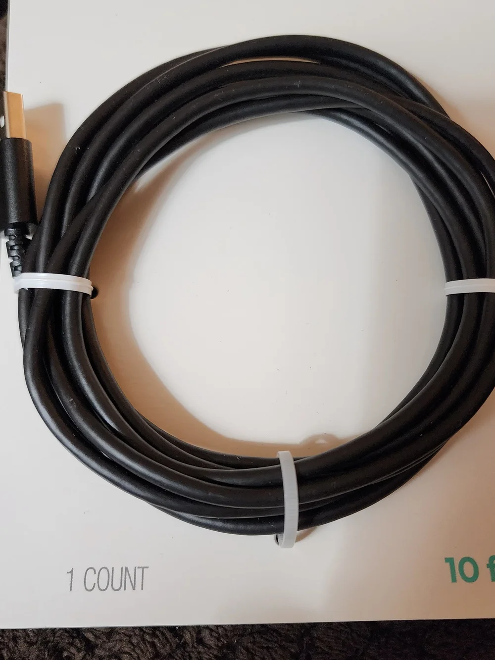 2 Deal Worthy USB-A to USB-C Charging Cable — Black (10 ft) BRAND NEW